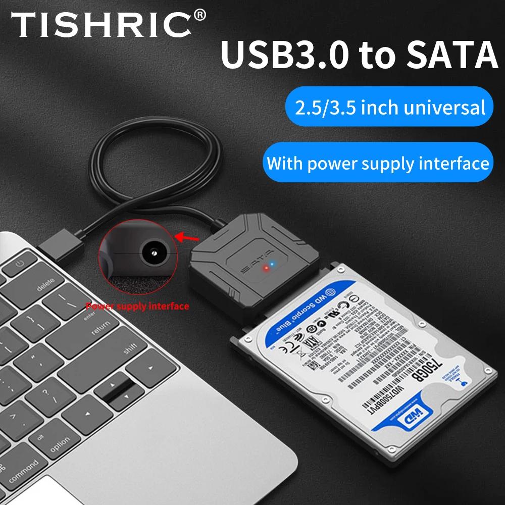 TISHRIC ƮϿ SATA to USB 3.0 , 22  ̺, 2.5 3.5 SSD HDD ϵ ũ ̺ , 8TB, 6Gbps ܺ 
